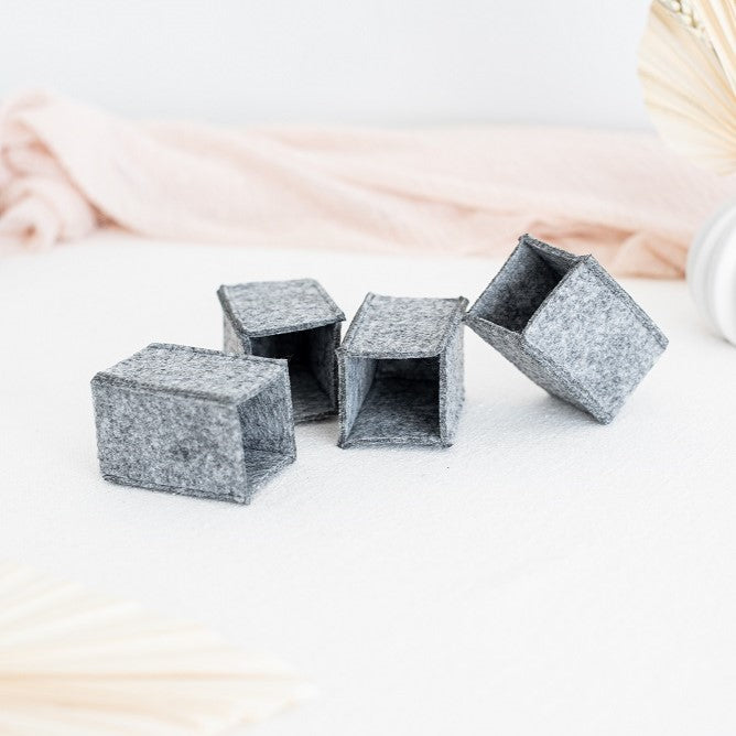 Felt CHAIR SOCKS | CUSTOM SIZE for SQUARE-shaped FURNITURE LEGS