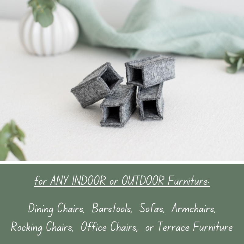 Felt CHAIR SOCKS | for ROUND-shaped FURNITURE LEGS