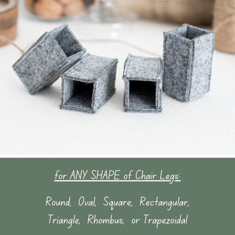 Felt CHAIR SOCKS | for ROUND-shaped FURNITURE LEGS