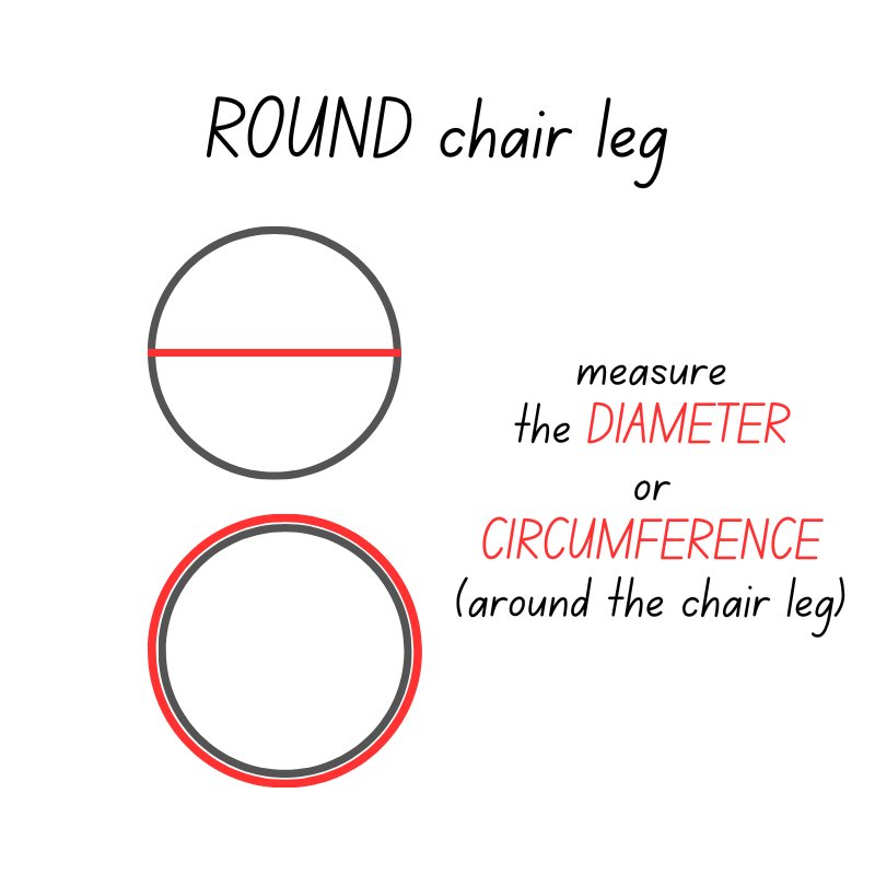 Felt CHAIR SOCKS | for ROUND-shaped FURNITURE LEGS