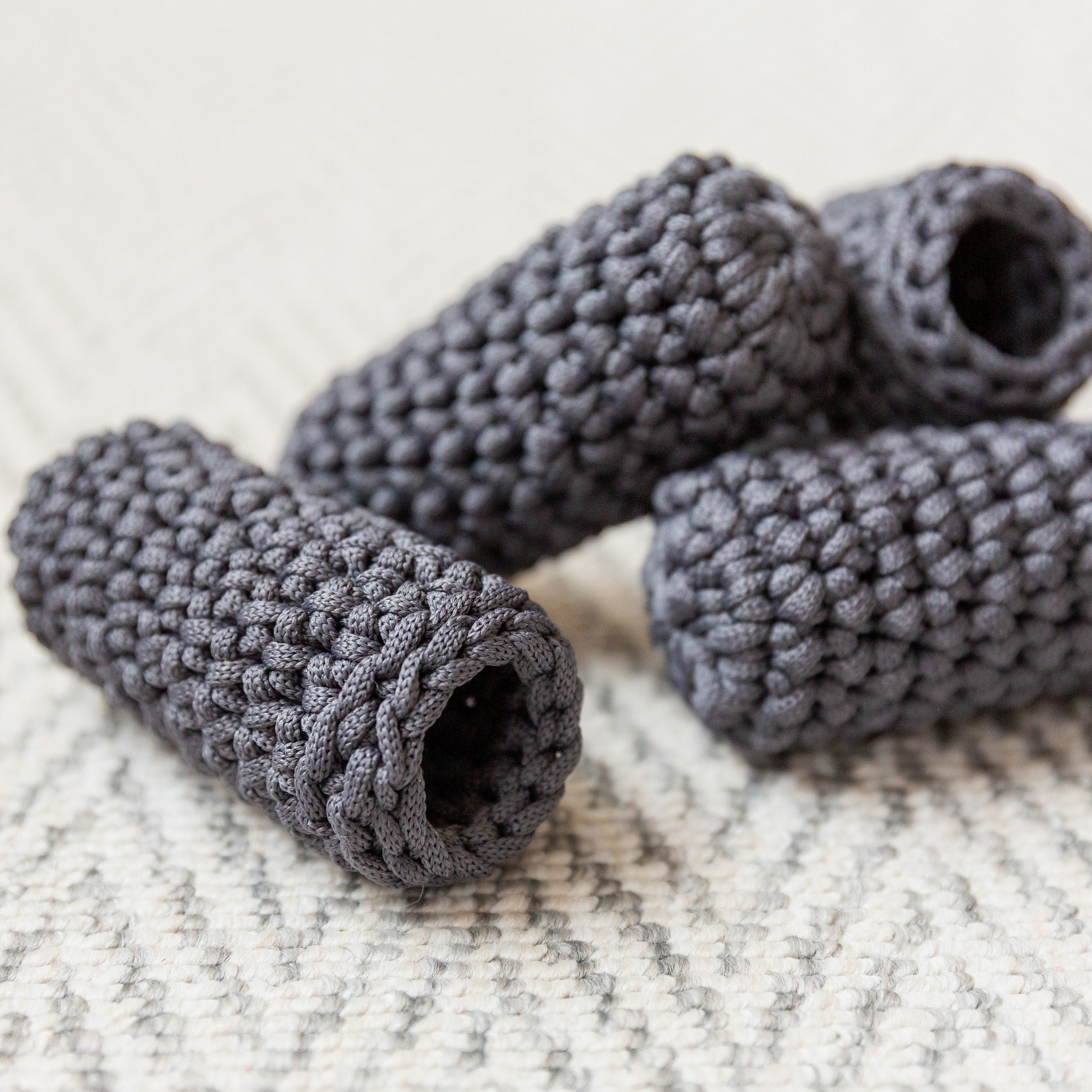 Crochet CHAIR SOCKS  DARK CHOCOLATE – Cozy Mozy Home