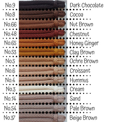 Crochet CHAIR SOCKS | BROWN PALETTE